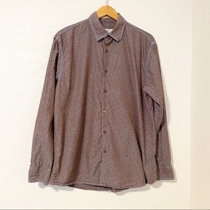 Pronto Uomo‎ Men Dandelion Print Button Front Career Formal Dress Shirt Size XL